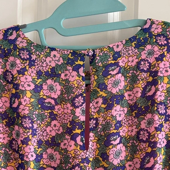 Boden Floral Midi Dress in Pink, Purple, Green, Yellow - Picture 9 of 11